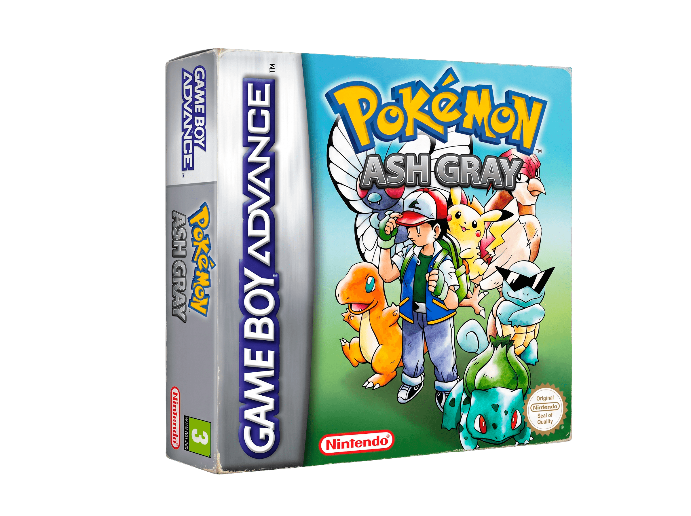 Carátula 3D de Pokémon Ash Gray